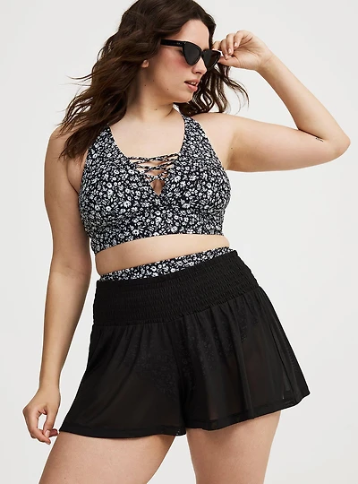 Flowy Mesh Cover-Up Short
