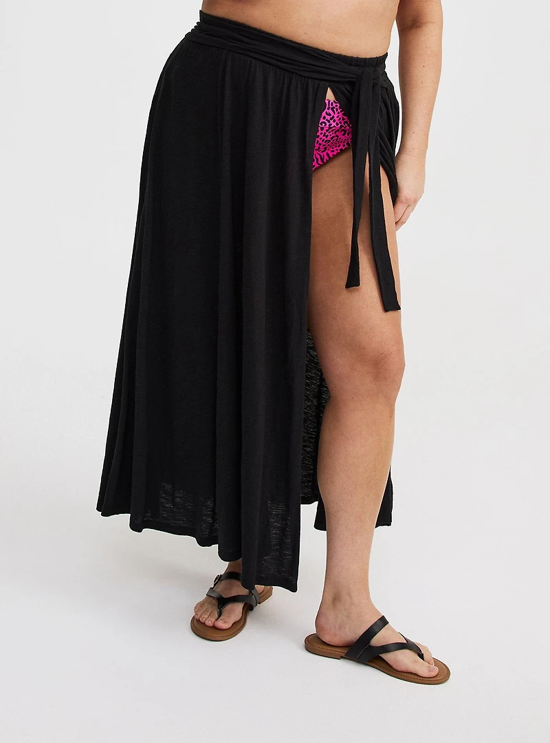 Slit Front Cover-Up Maxi Skirt