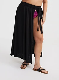 Slit Front Cover-Up Maxi Skirt