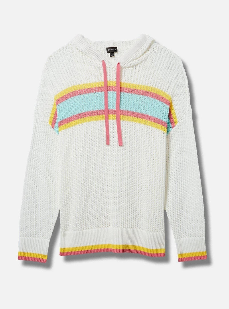 Pointelle Boxy Hoodie