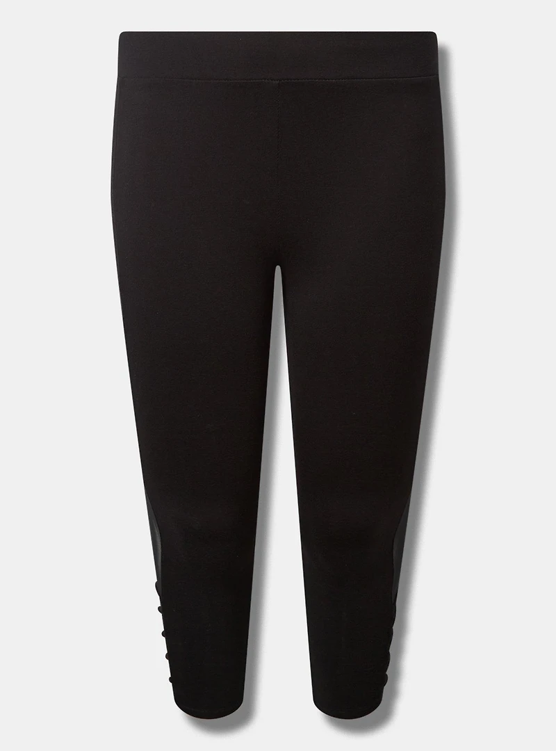 Crop Mesh Lace-Up Legging