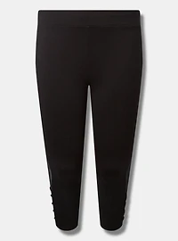Crop Mesh Lace-Up Legging