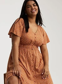 Button Front Maxi Dress