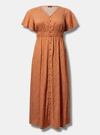 Button Front Maxi Dress