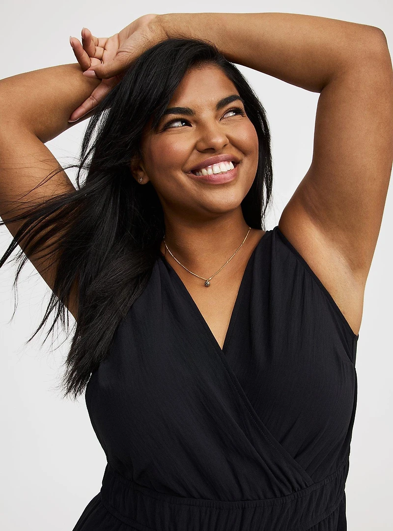 Surplice Wide Leg Jumpsuit