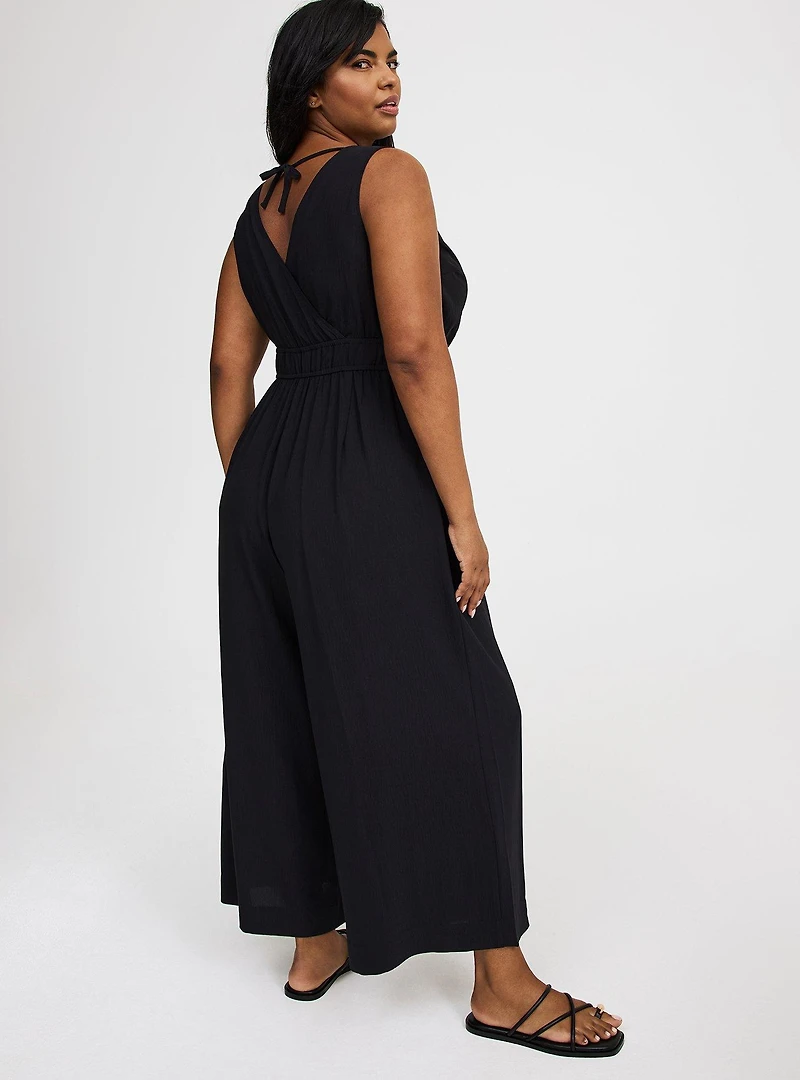 Surplice Wide Leg Jumpsuit