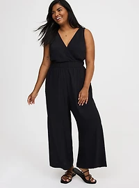Surplice Wide Leg Jumpsuit