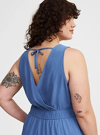 Surplice Wide Leg Jumpsuit