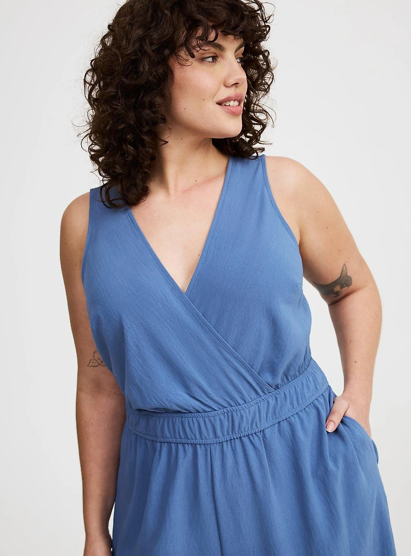 Surplice Wide Leg Jumpsuit