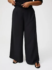 High-Rise Pull-On Wide-Leg Pant
