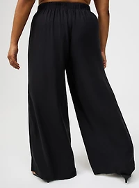 High-Rise Pull-On Wide-Leg Pant