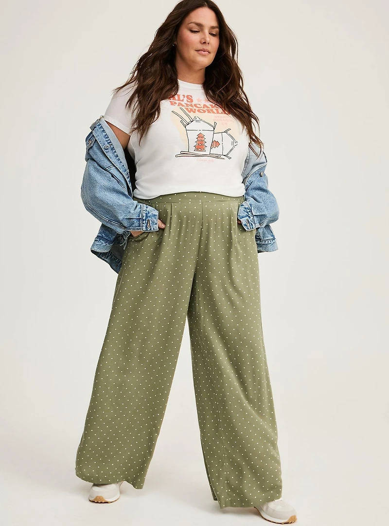 Pull-On Wide Leg Pant