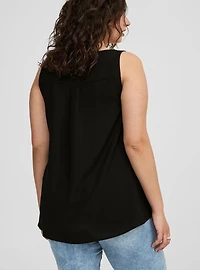 Hi-Low Challis Tank Top