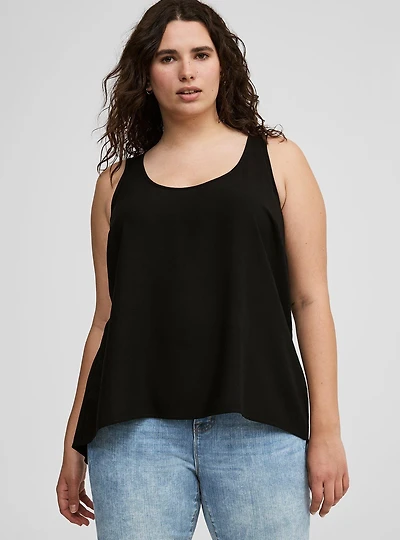 Hi-Low Challis Tank Top