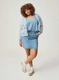Hi-Low Challis Tank Top