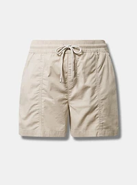 Pull-On High-Rise Poplin Yacht Short