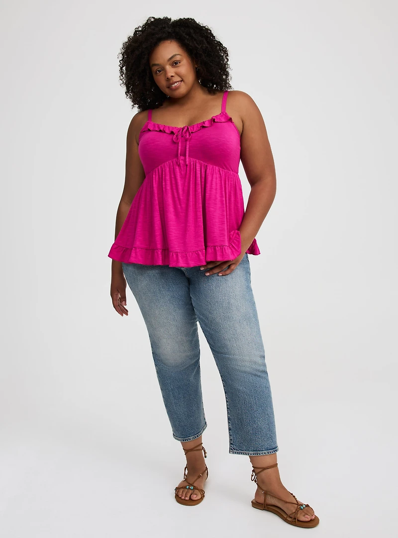 Tiered Ruffle Babydoll Top