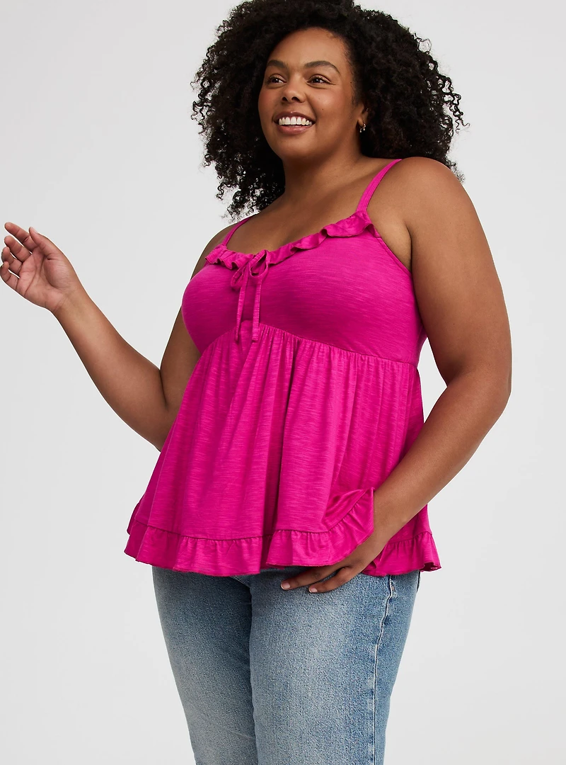 Tiered Ruffle Babydoll Top