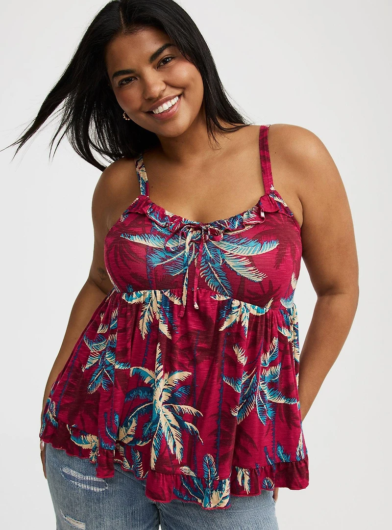 Tiered Ruffle Babydoll Top