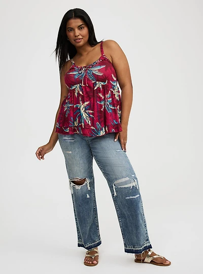 Tiered Ruffle Babydoll Top
