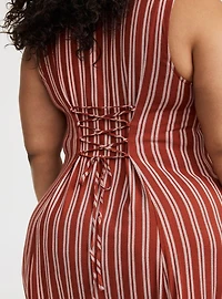 Lace-Up Back Maxi Dress