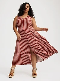 Lace-Up Back Maxi Dress