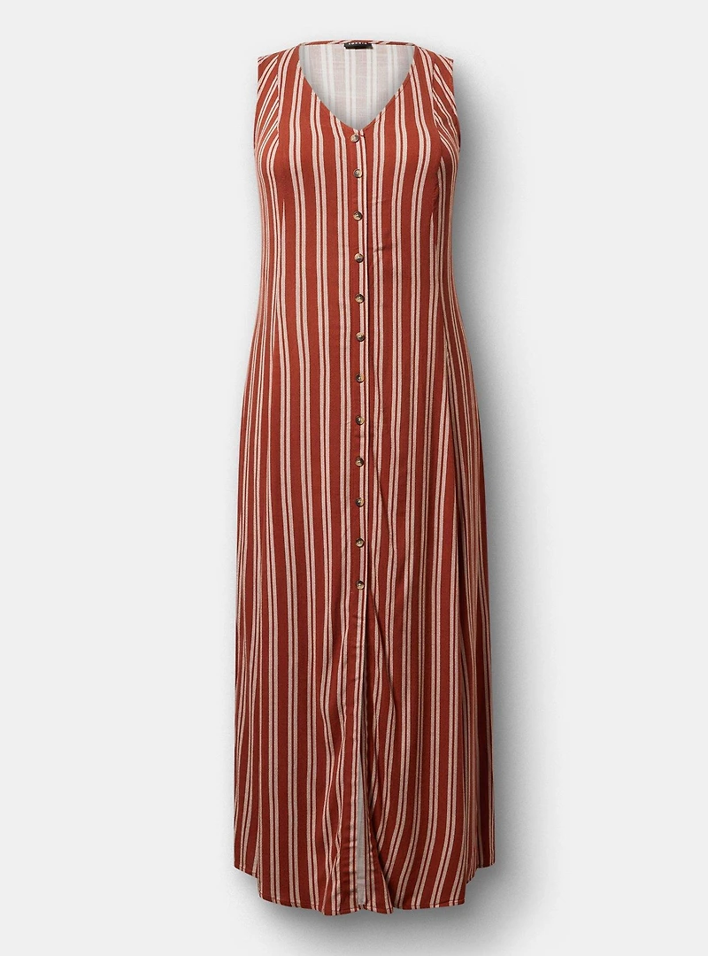Lace-Up Back Maxi Dress
