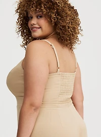 Rayon Slub Tie-Front Jumpsuit