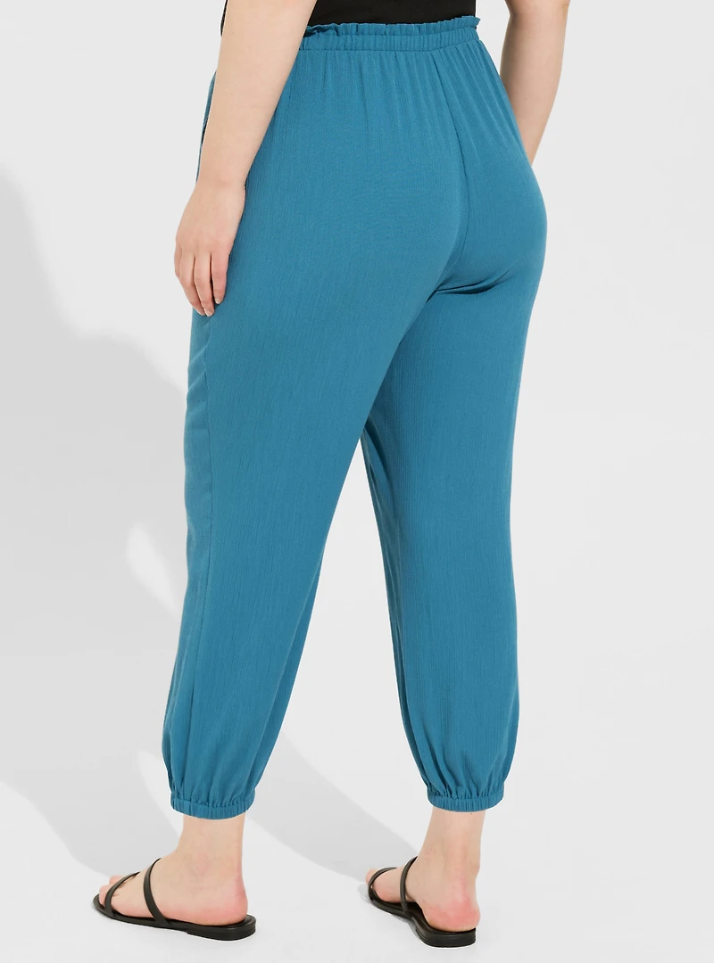 Pull-On Washable Gauze High Rise Jogger