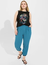 Pull-On Washable Gauze High Rise Jogger