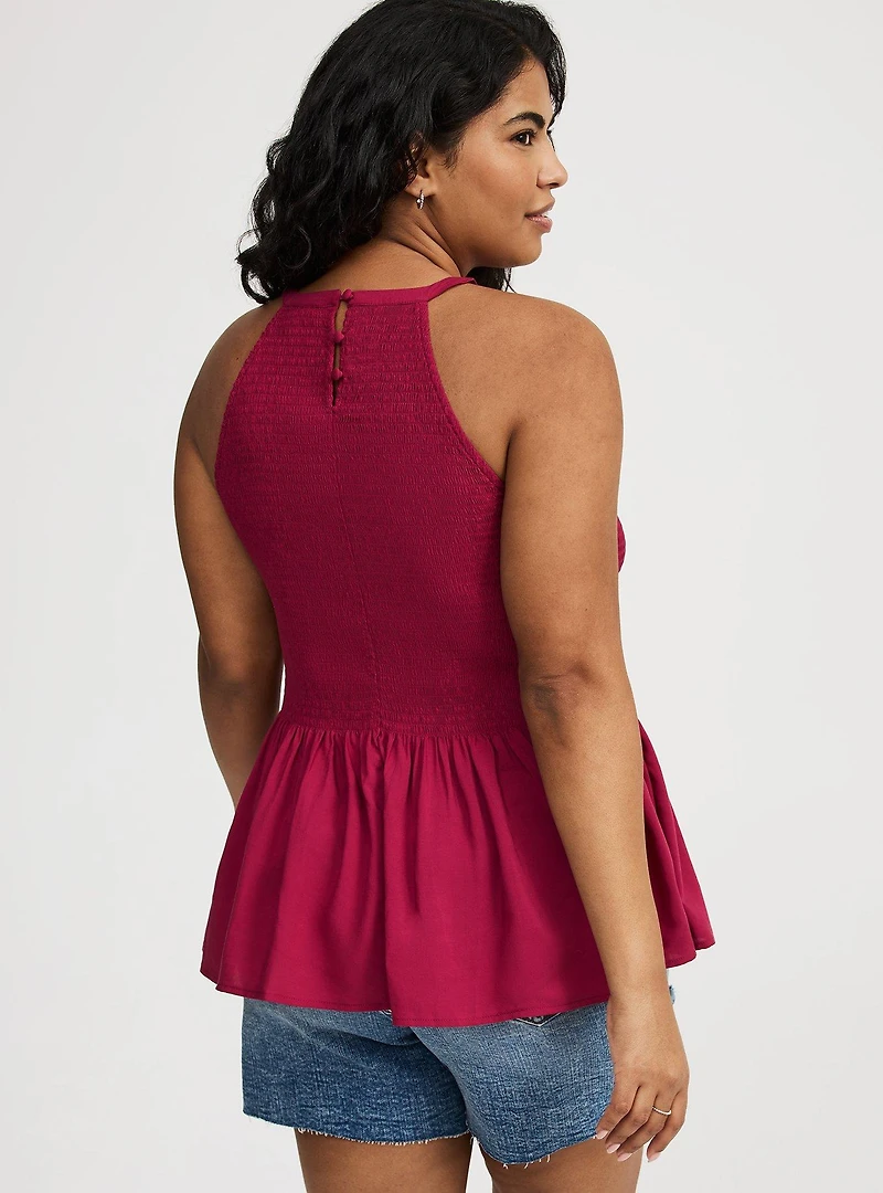 Peplum Challis Tank