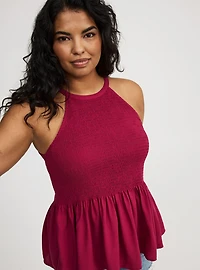 Peplum Challis Tank