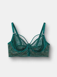 Dark Debutante Lace-Up Underwire Bra
