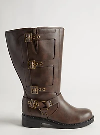 Multi Buckle Moto Knee Boot (WW)