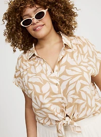 Crinkle Gauze Dolman Shirt