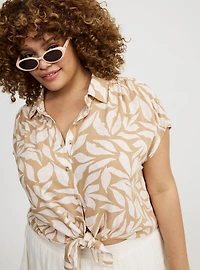 Crinkle Gauze Dolman Shirt