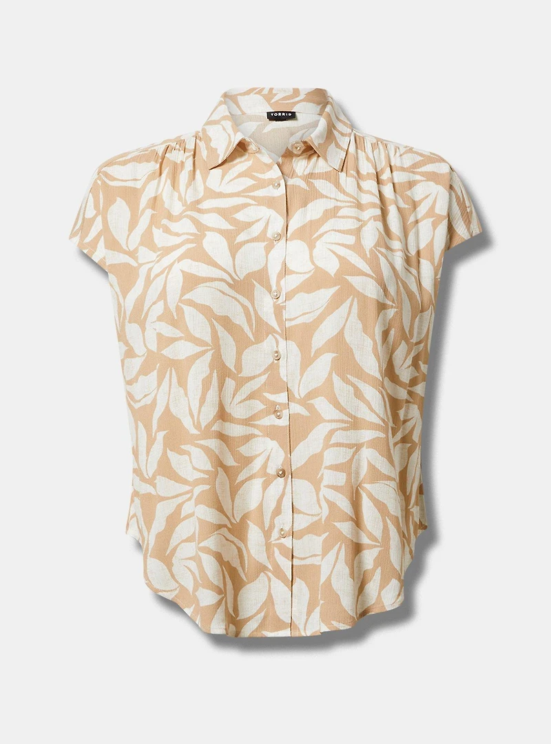 Crinkle Gauze Dolman Shirt