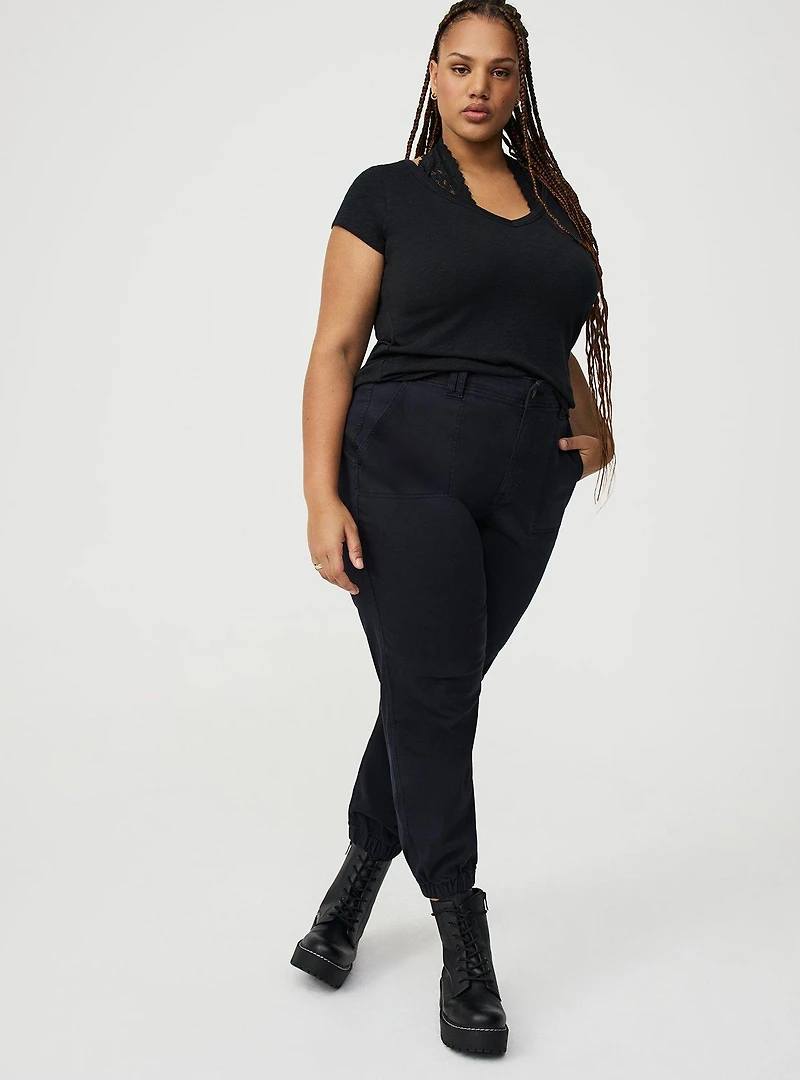 2-Fer Lace Halter-Neck Tee