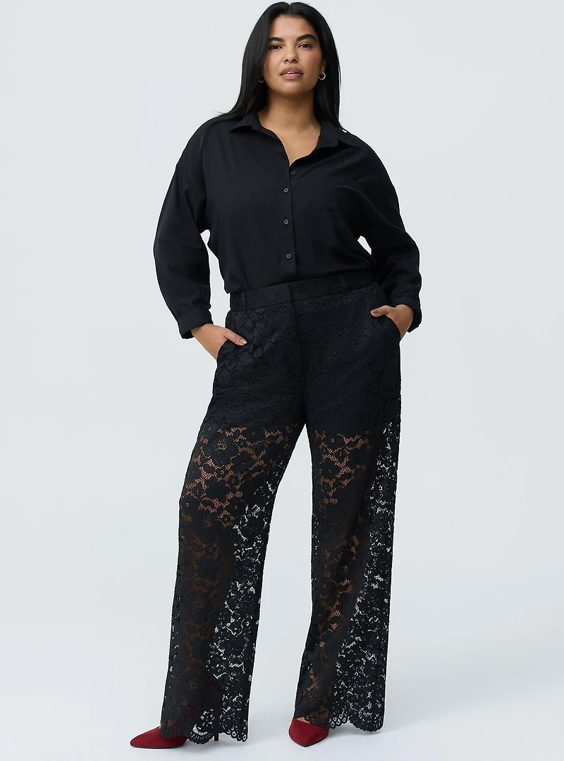 Drop-Shoulder Button-Down Shirt