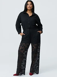 Drop-Shoulder Button-Down Shirt