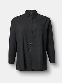Drop-Shoulder Button-Down Shirt