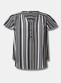 Harper Georgette Pullover Flutter Sleeve Blouse