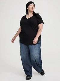 Heritage Slub V-Neck Side Slit Tee