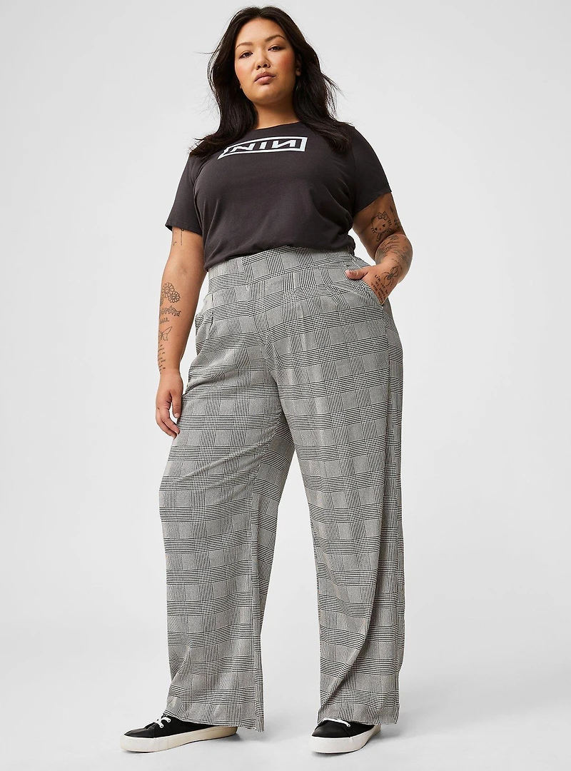 Wide Leg Stretch Challis High-Rise Pant