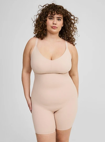 Smoothing Full Body Mid-Thigh Bodysuit