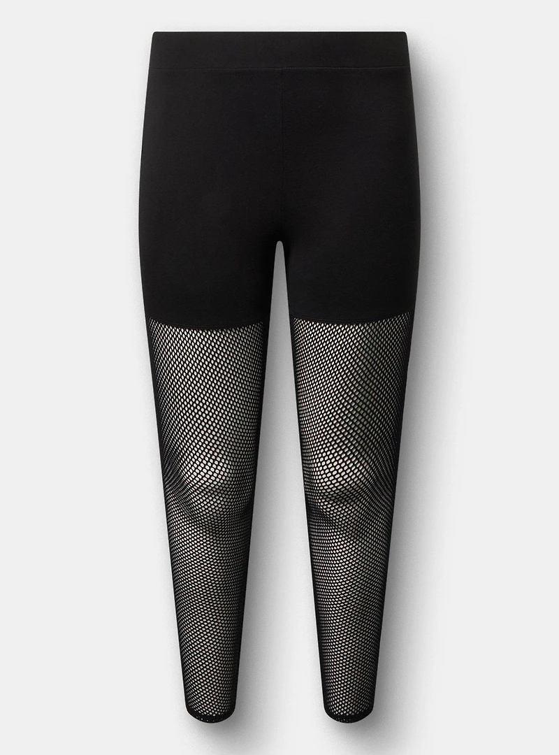 Full-Length Fishnet Legging