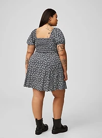 Mini Challis Skater Dress