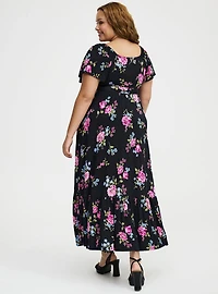 Flutter Sleeve Tiered Maxi Dress