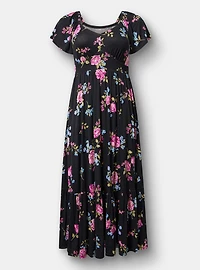 Flutter Sleeve Tiered Maxi Dress