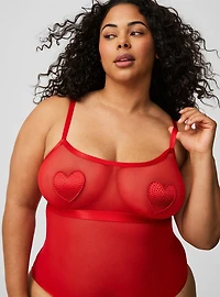 Diamante Mesh Wire-Free Bodysuit